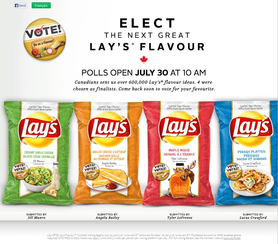 Lay S Unveils Its Flavour Finalists Media In Canada